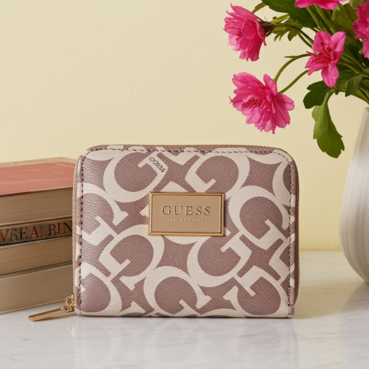 GUESS Abree Logo Small Zip Wallet A10
