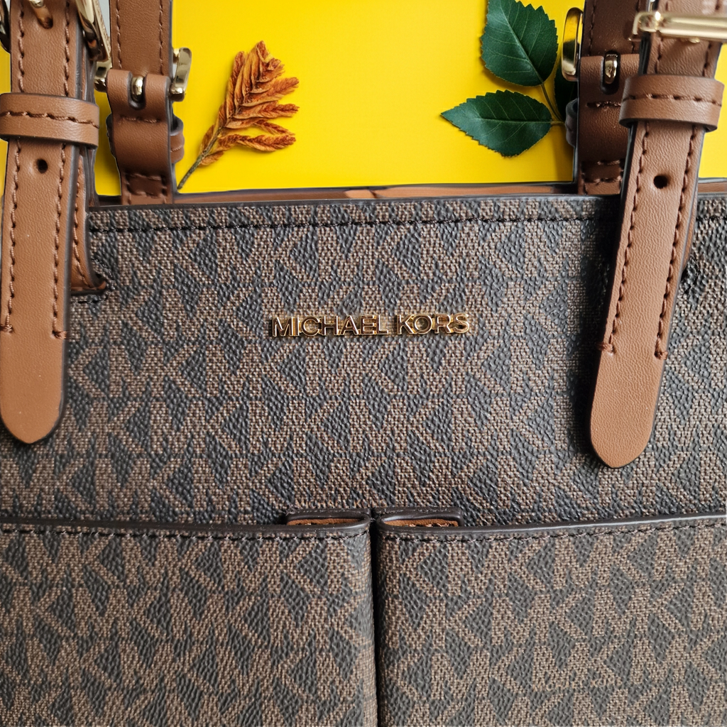 MICKAEL KORS Medium Logo Pocket Tote Bag A19